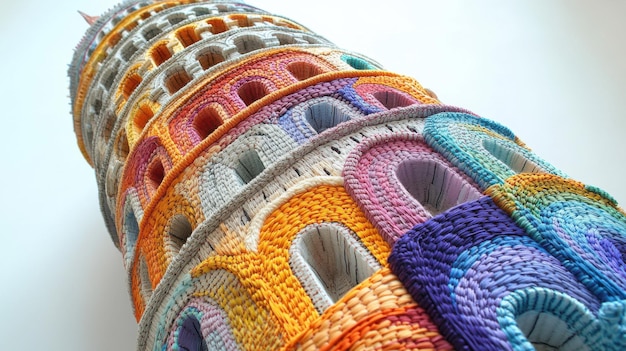 Крупный план вышитой ткани